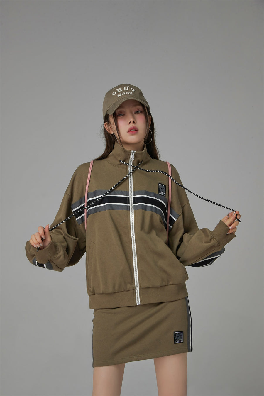 CHUU Through Time Zip-Up Loose-Fit Jacket