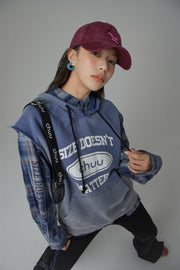 Size Doesnt Matter Cotton Sleeveless Hoodie