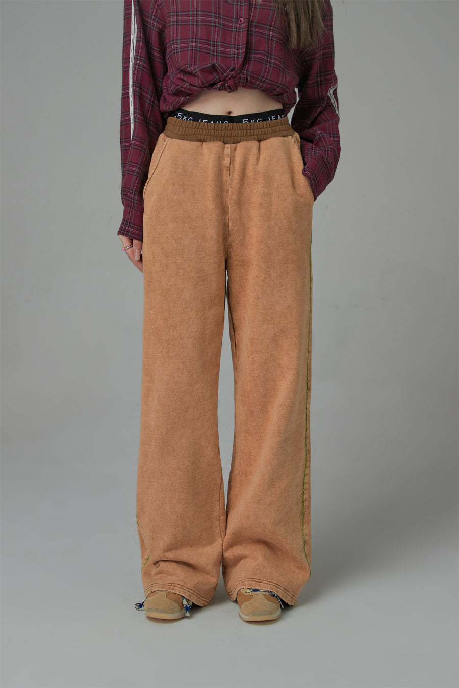 CHUU Vintage Wash Wide Jogger Pants