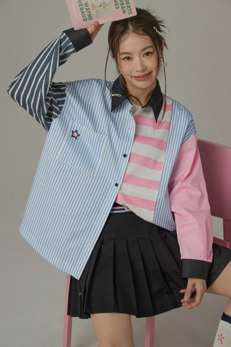 CHUU Contrast Lined Shirt