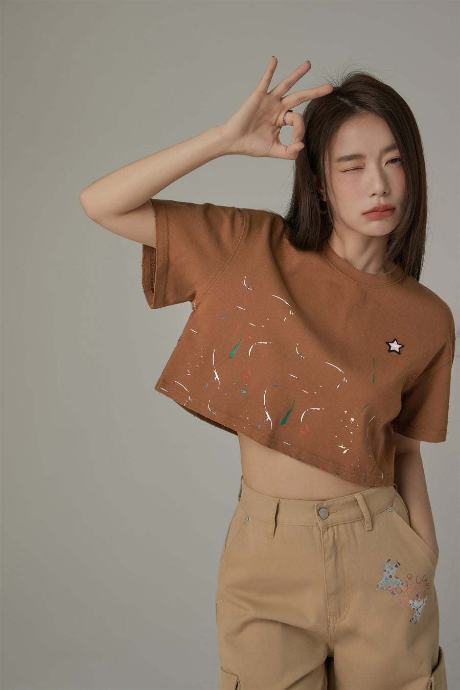 CHUU Cropped Loose Fit T-Shirt