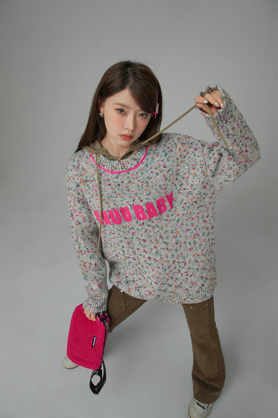 CHUU Sprinkles Everywhere Loose Fit Knit Sweater