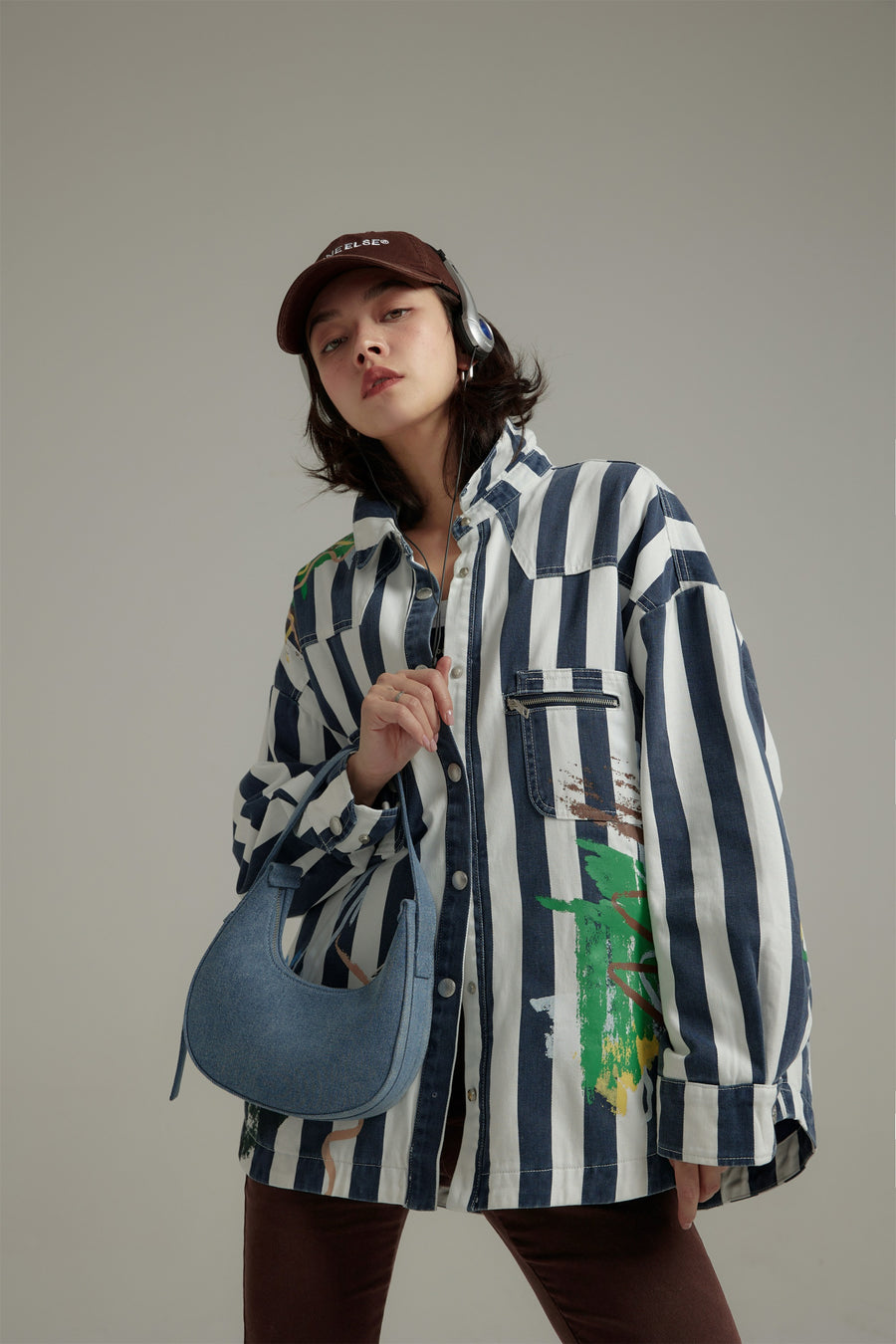 CHUU Striped Loose-Fit Shirt