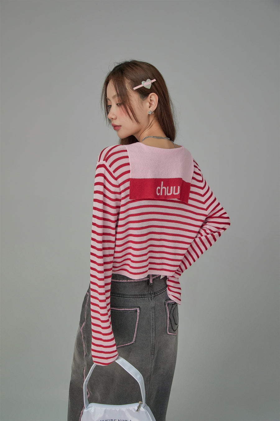 CHUU Sailor Striped Knit Sweater