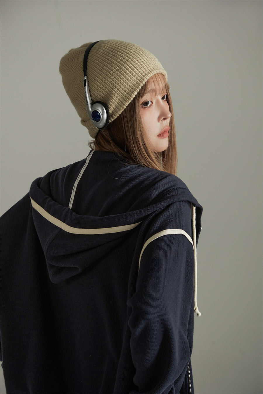 CHUU Casual Loose Fit Zip-Up Hoodie