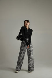 Cameo Printed Jeans Pants