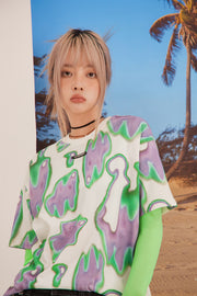 Outerspace Print Loosefit T-Shirt