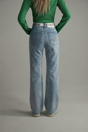 Argyle Bootcut Denim Jeans