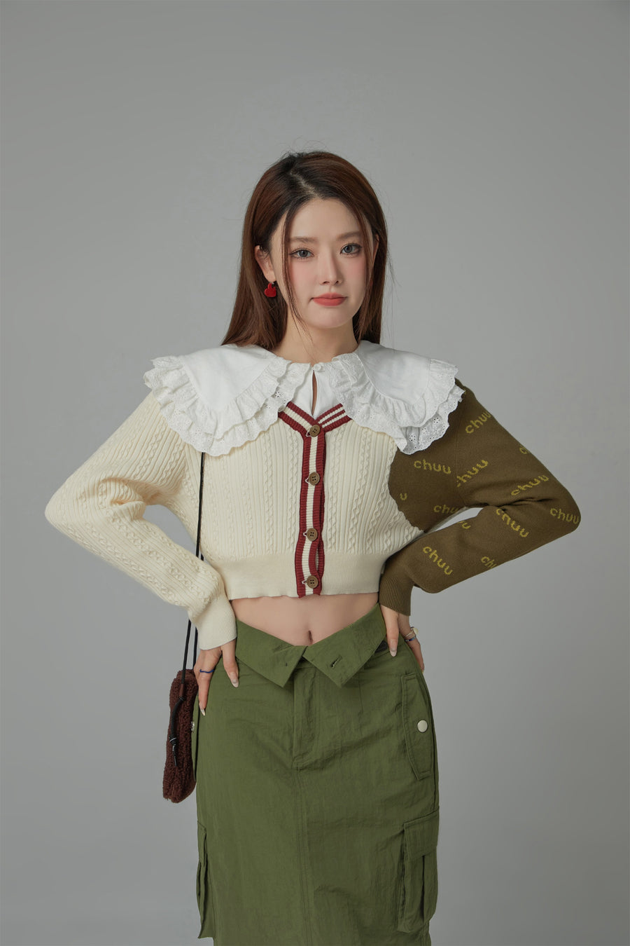 CHUU Colored V-Neck Knit Cardigan