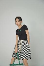 Trouble Maker Checkered Bermuda Pants