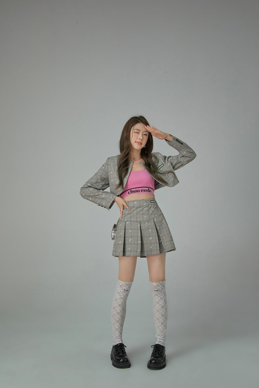 CHUU Unique Cropped Blazer Jacket