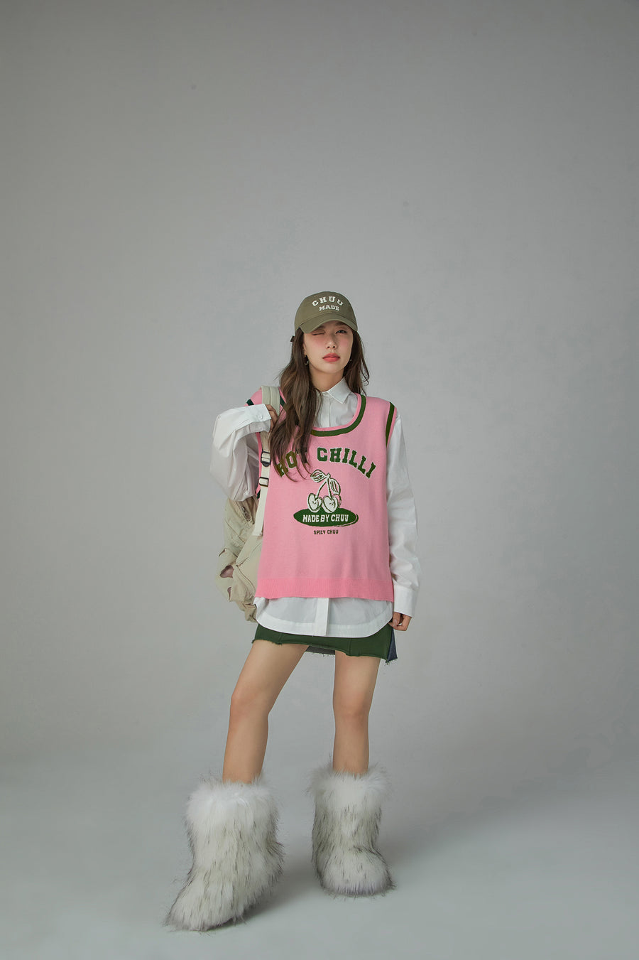 CHUU Hot Chilli Knit Vest