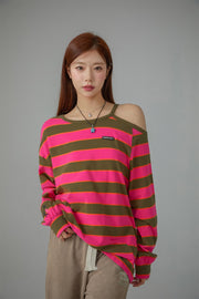 One Off Shoulder Loose Fit T-Shirt