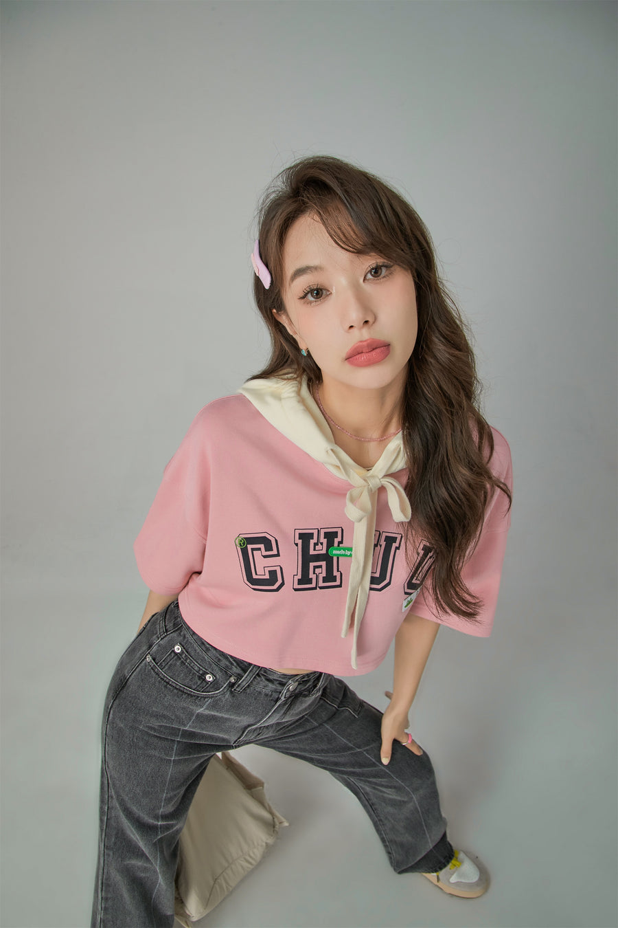 CHUU Sporty Chuu Logo Loose Fit Hoodie