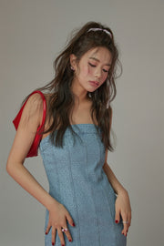 Tube Top Denim Dress