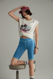 Line Point Biker Shorts