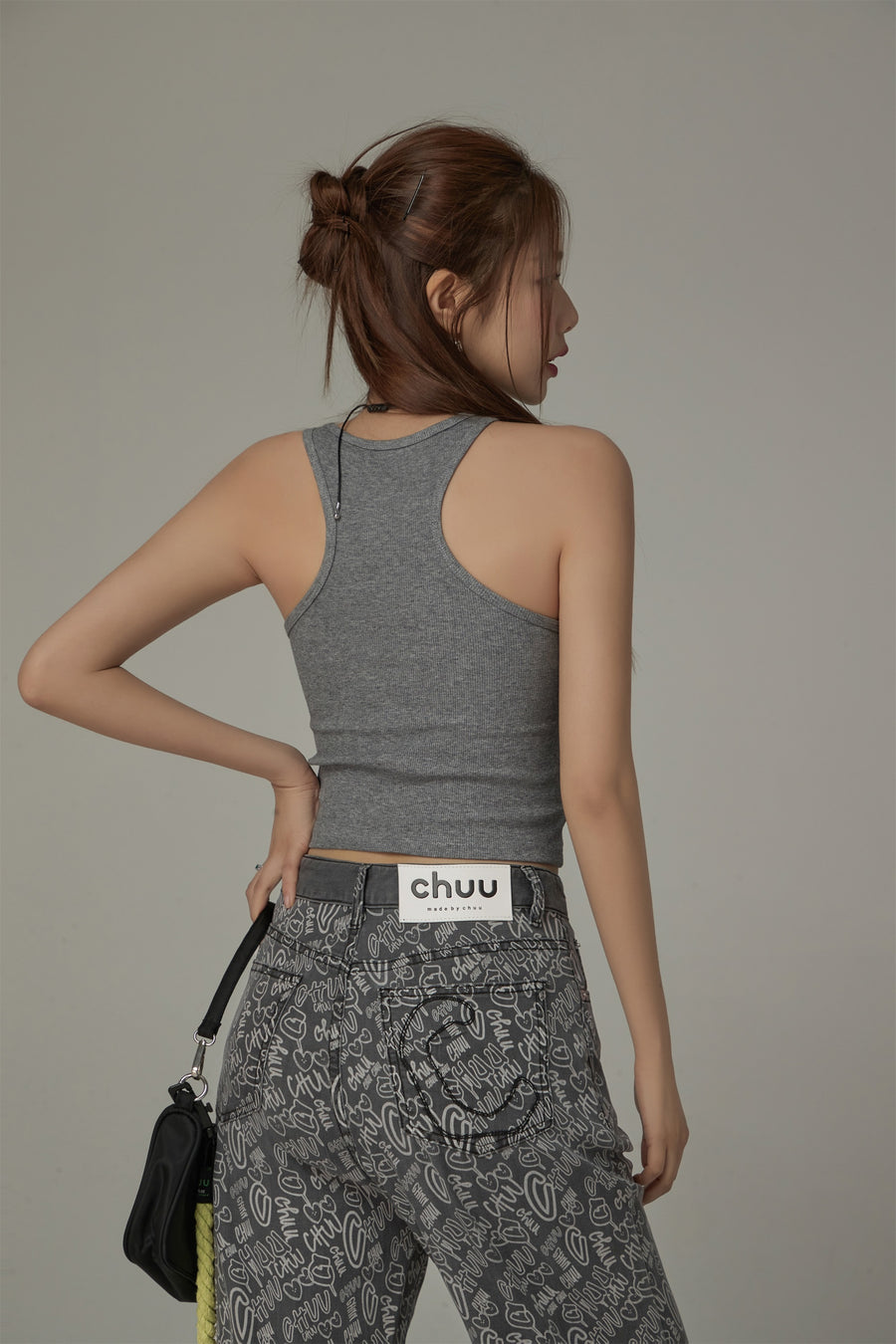 CHUU Slim Ribbed Crop Top