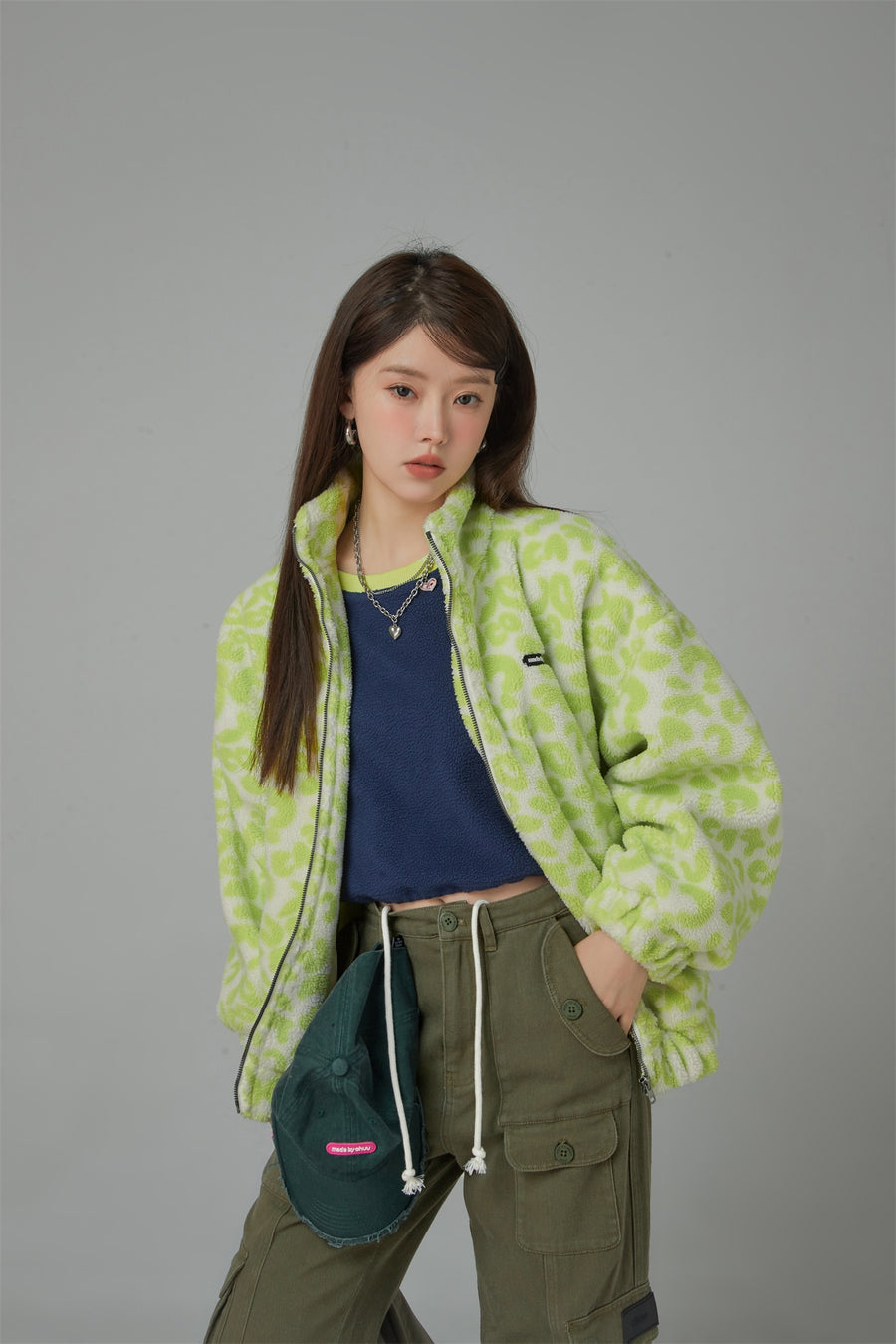 CHUU Million Dollar Seeker Leopard Fleece Loose Fit Jacket