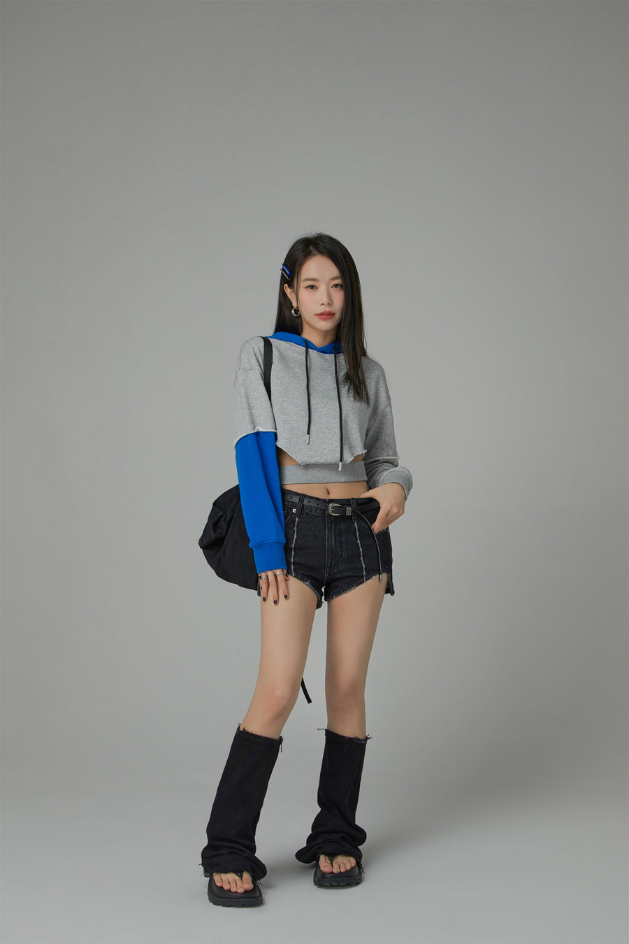 CHUU Side Slit Color Hoodie