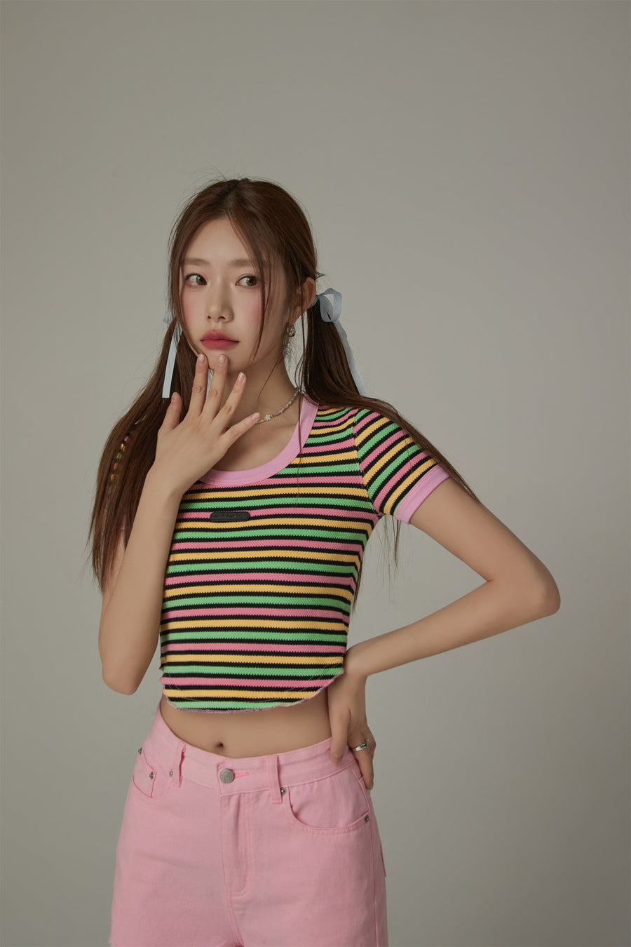 CHUU Color Stripe T-Shirt