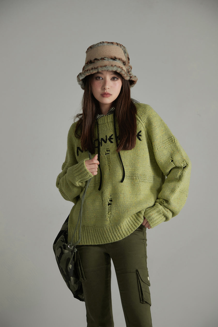 CHUU Raglan Oversize Knit Sweater