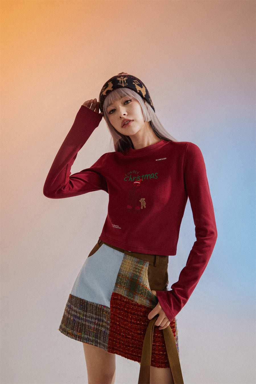 CHUU Christmas Cropped T-Shirt