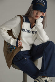 Noe Open Collar Knit Top