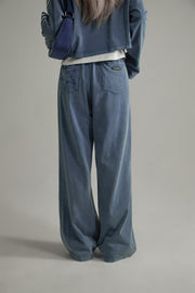 Waist String Wide Jogger Pants