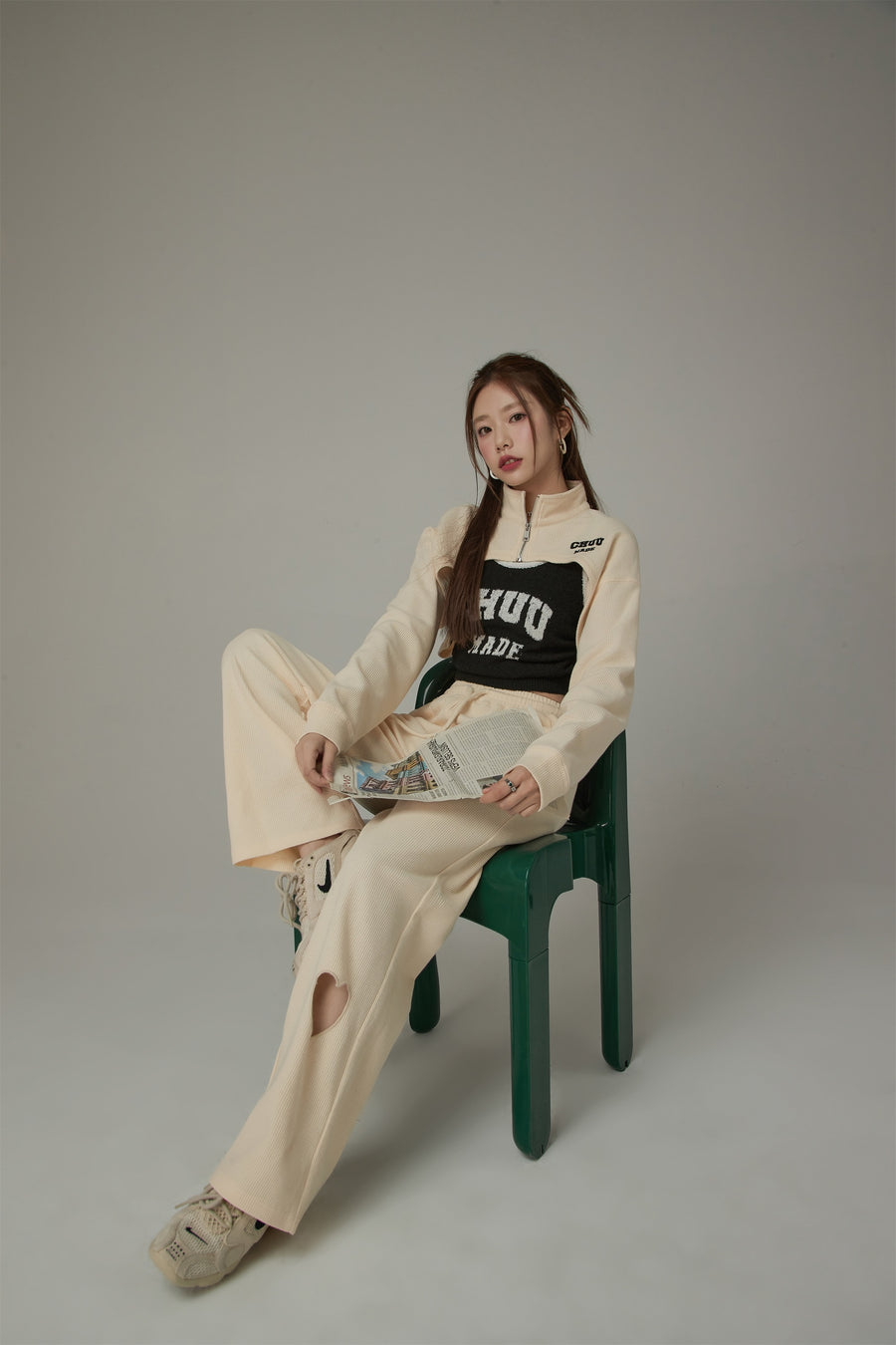 CHUU Bolero Sweatshirt Zip-Up