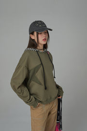 Just The Surface Star Loose Fit Sweatshirt