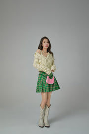 Made By Chuu Check Tennis Skirt