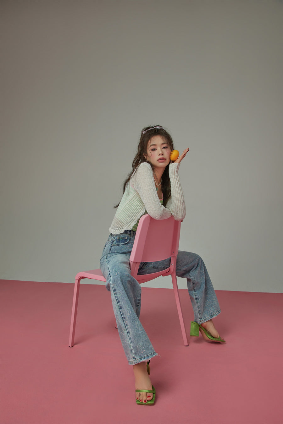 CHUU Words High Waisted Denim Jeans