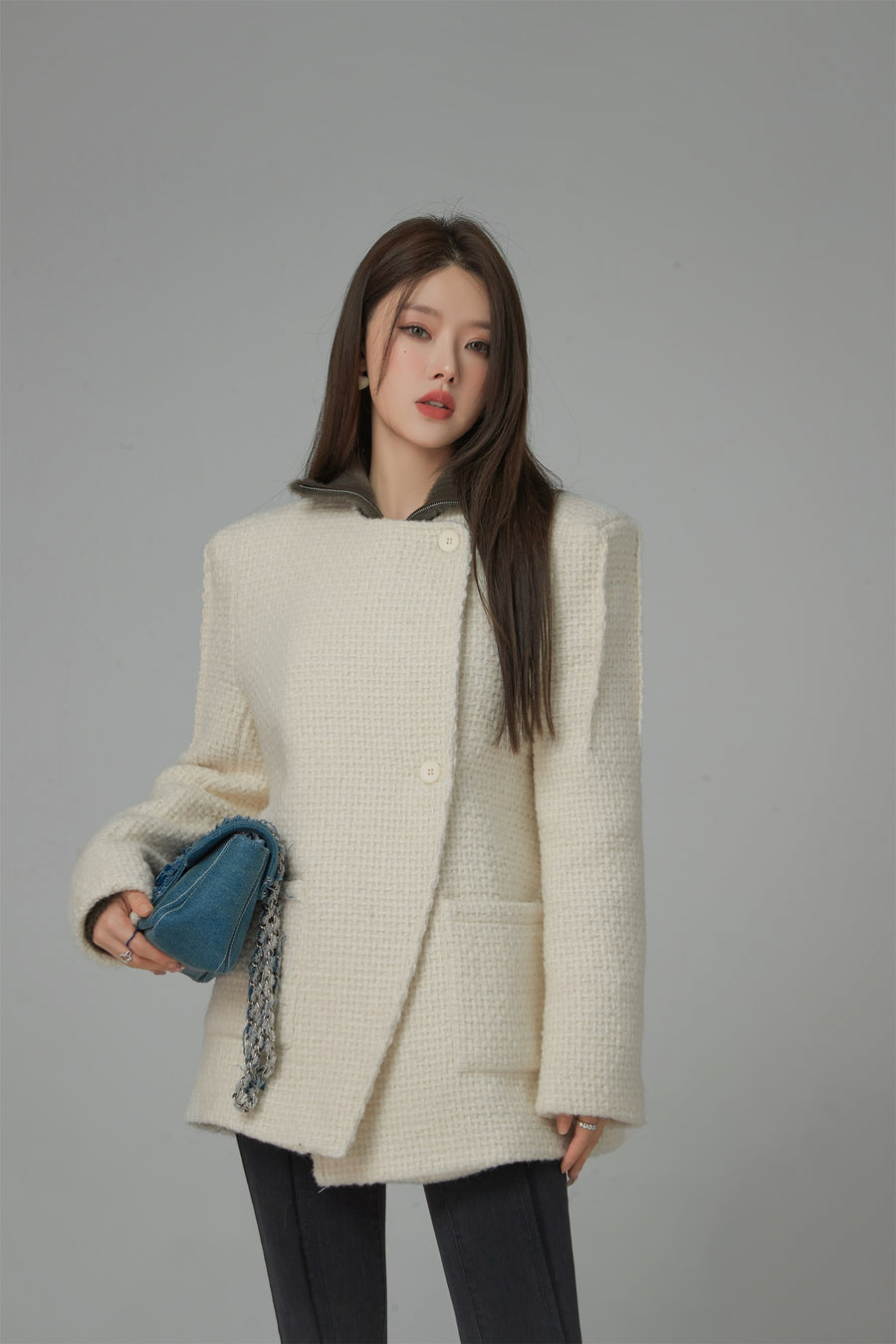 CHUU I Bloom And Grow Tweed Wool Jacket