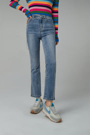 Heart Pocket Bootcut Denim Pants