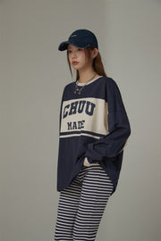 Chuu Made Color Matching Loose Fit T-Shirt