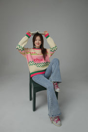 Feeling Festive Stripe Knit Sweater