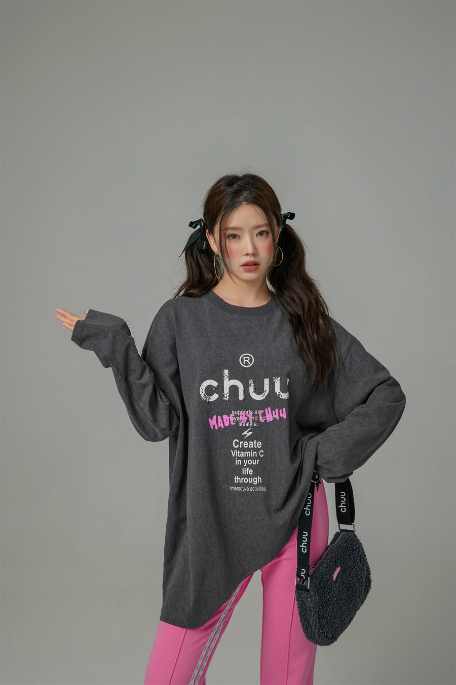 CHUU Romanticising Unbalanced Loose Fit T-Shirt