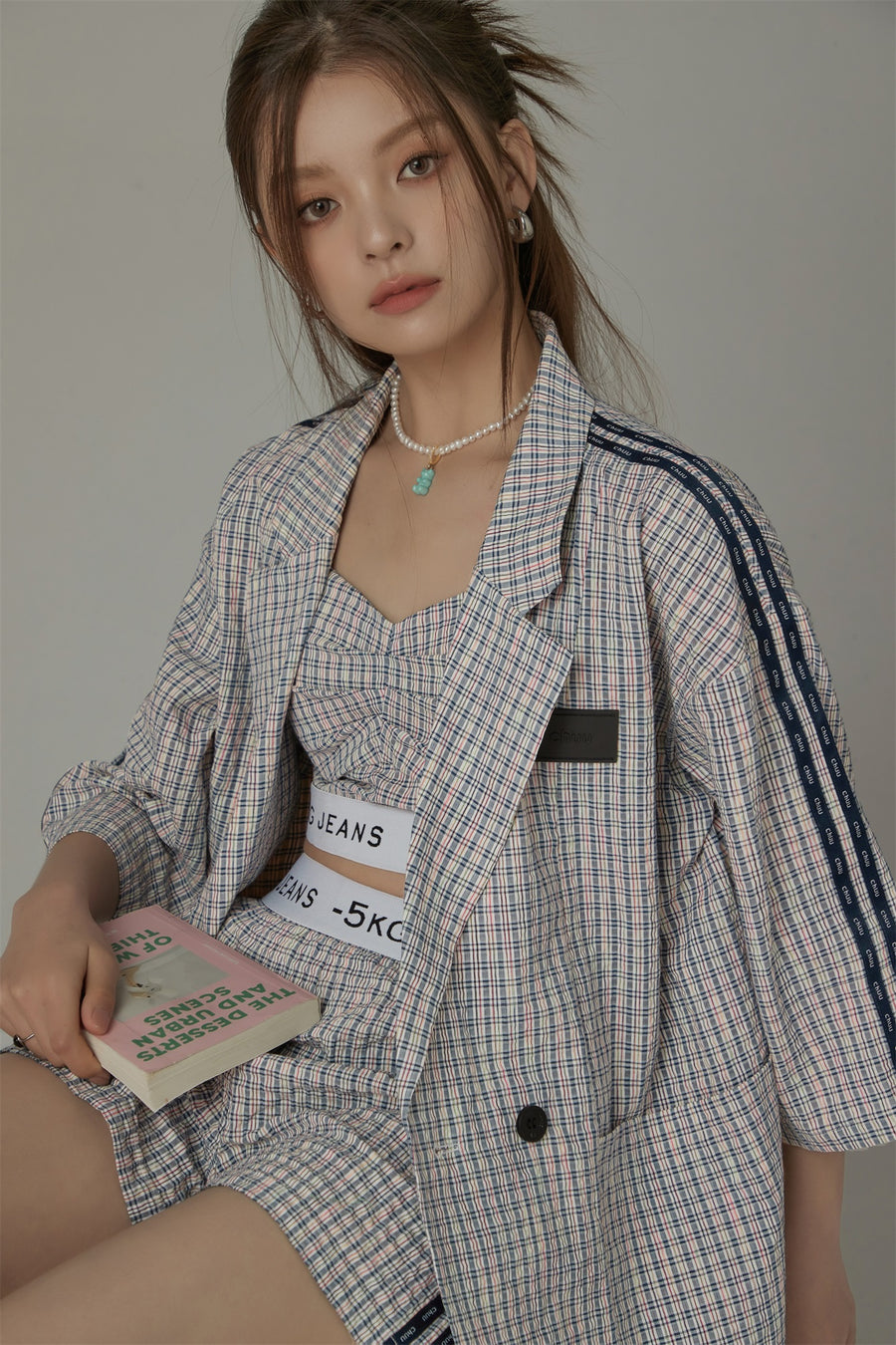 CHUU Vintage Check Color Blazer Jacket