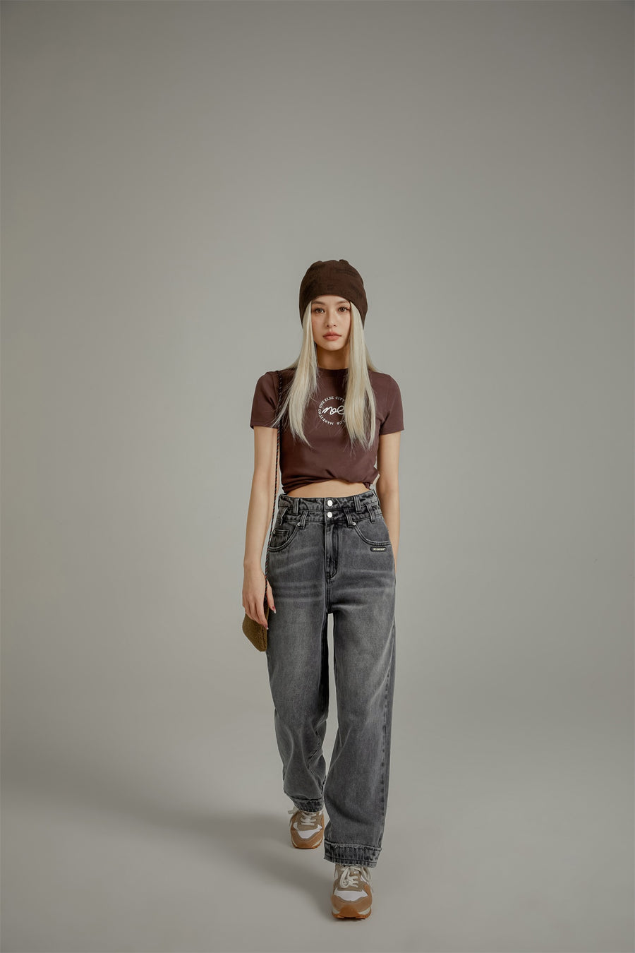 CHUU Two Layer Belt Loops Wide Denim Jeans