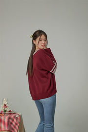 Angel And Devil V-Neck Knit Sweater