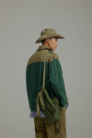 Color Block Zip-Up Field Jacket