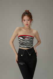 Zebra Zip Tube Top