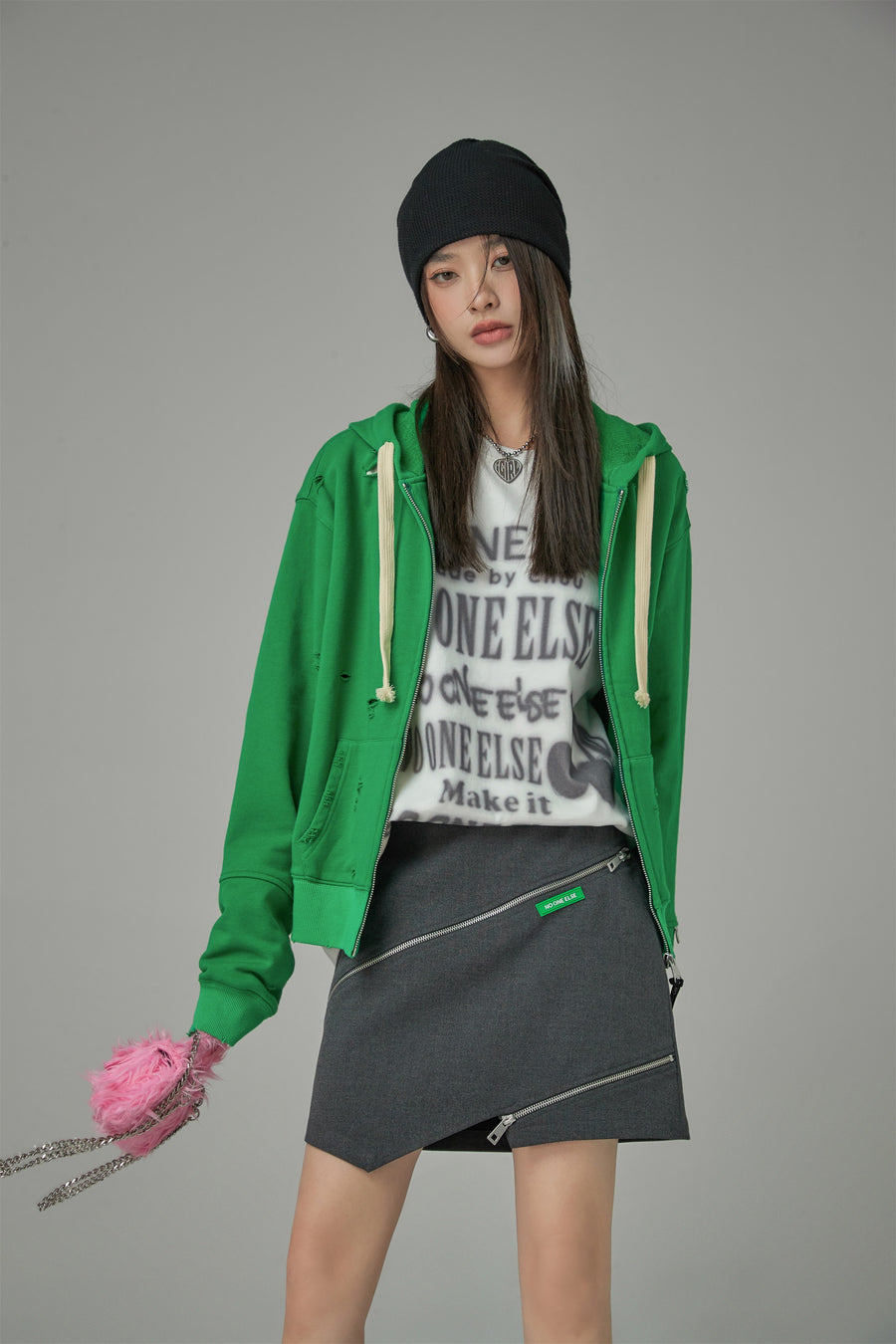 CHUU Many Things Are Possible Hood Zip-Up