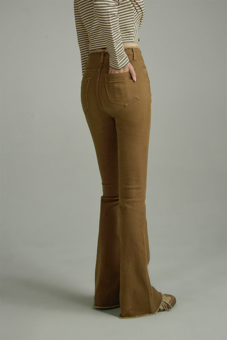 CHUU High Waist Bootcut Slim Pants