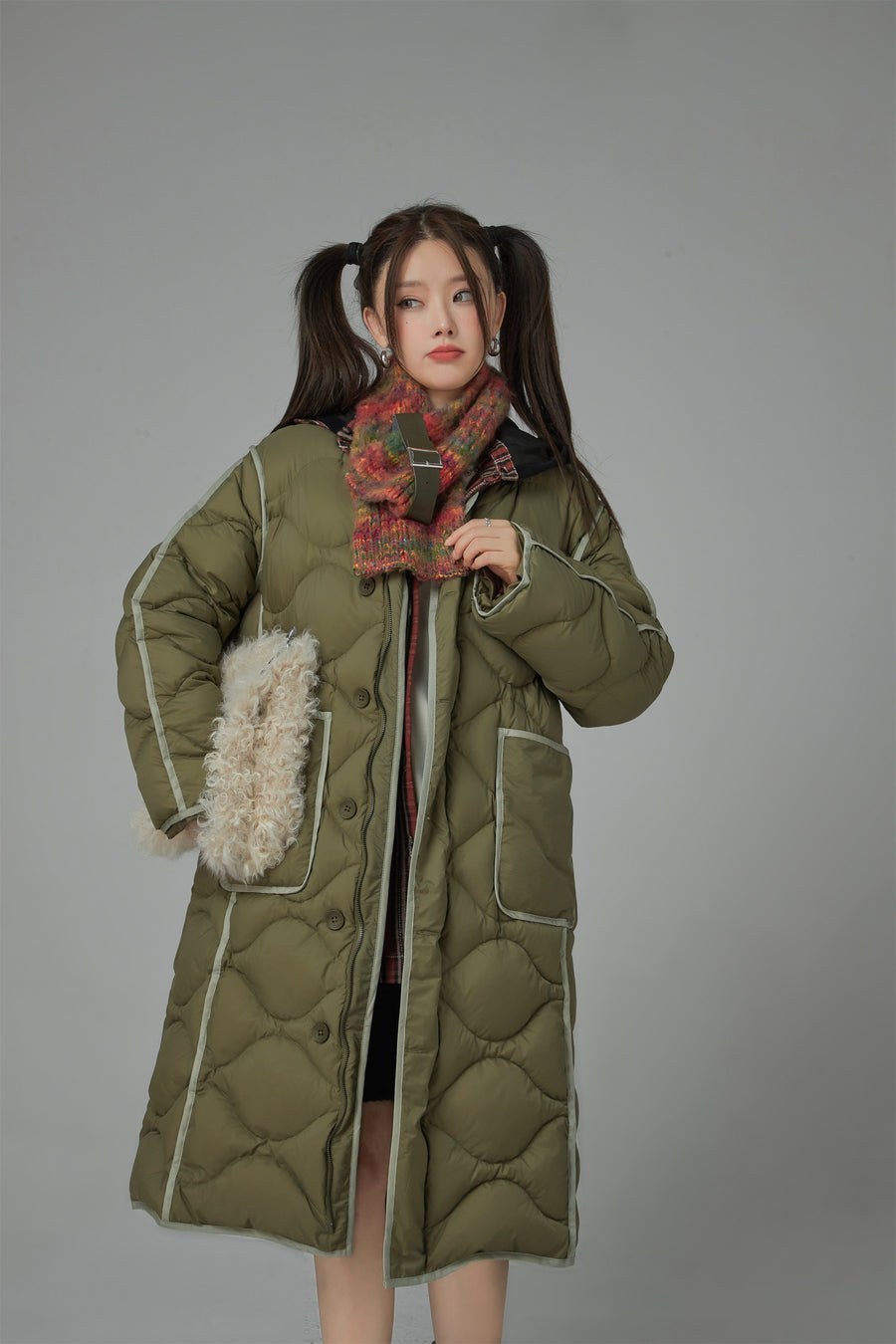 CHUU I Got Up Cozy Quilted Padding Coat