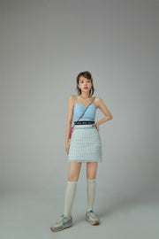 Tweed Check Mini Skirt