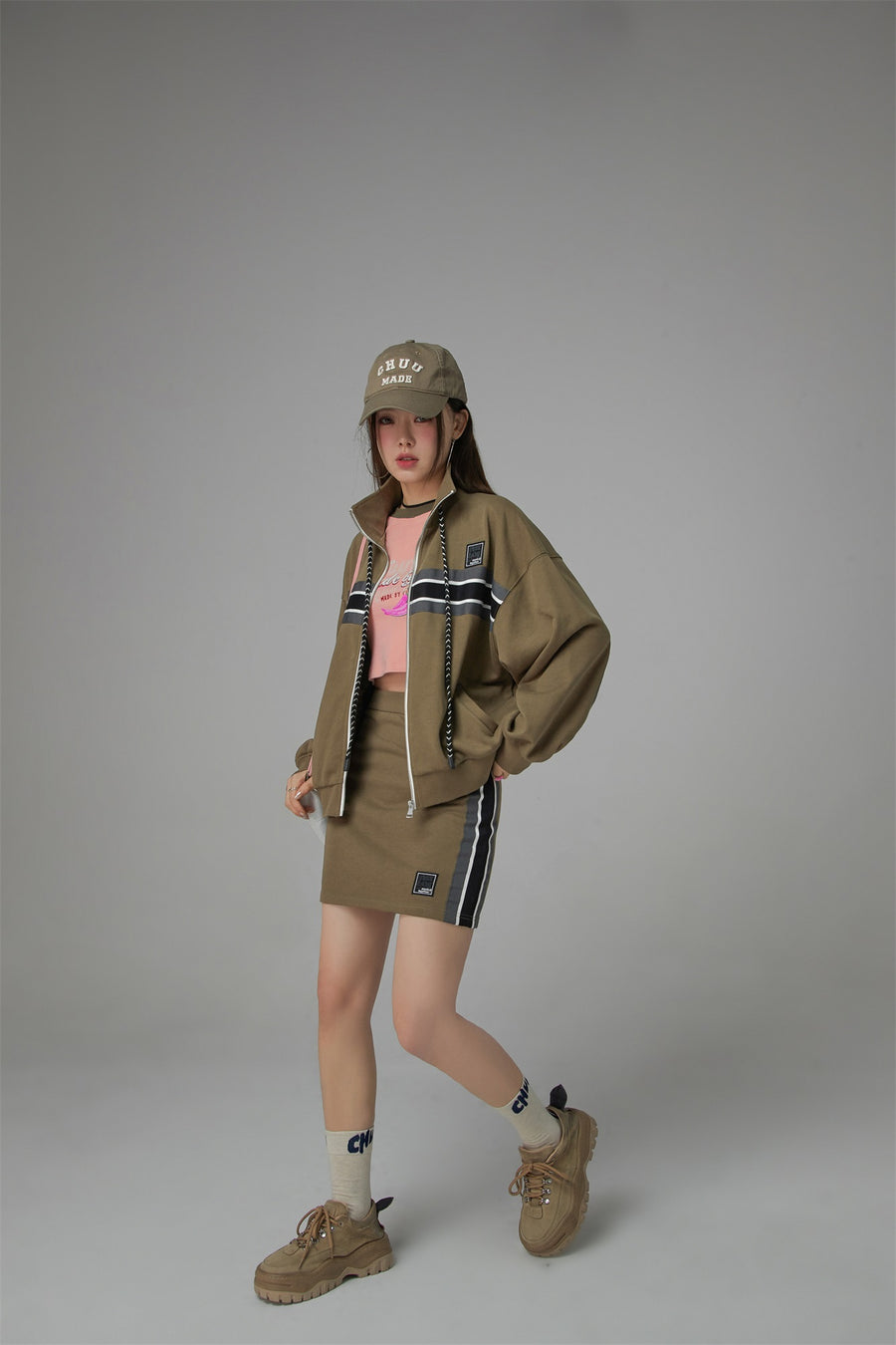 CHUU Through Time Zip-Up Loose-Fit Jacket