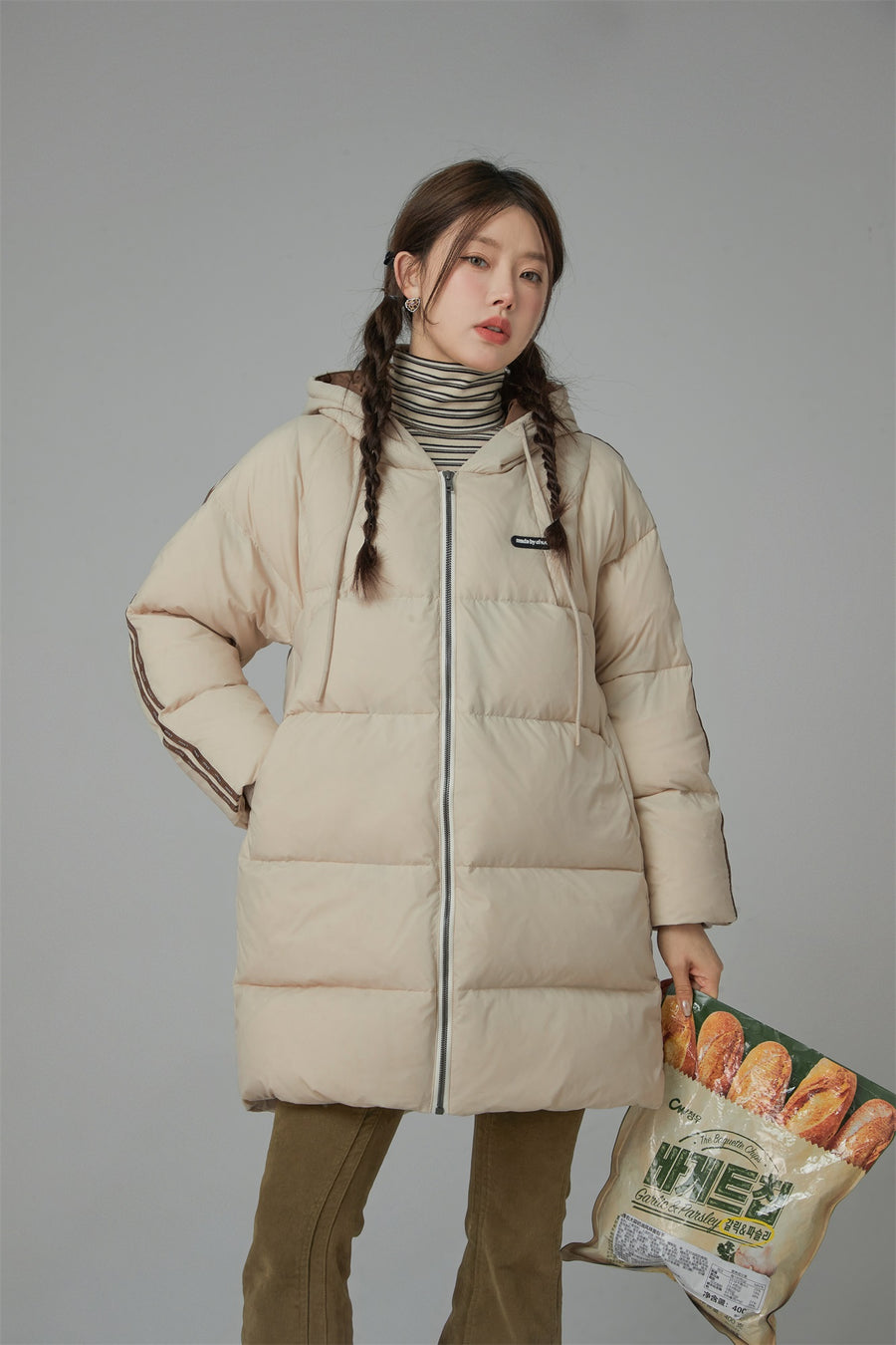 CHUU Duck Down Hooded Padded Coat