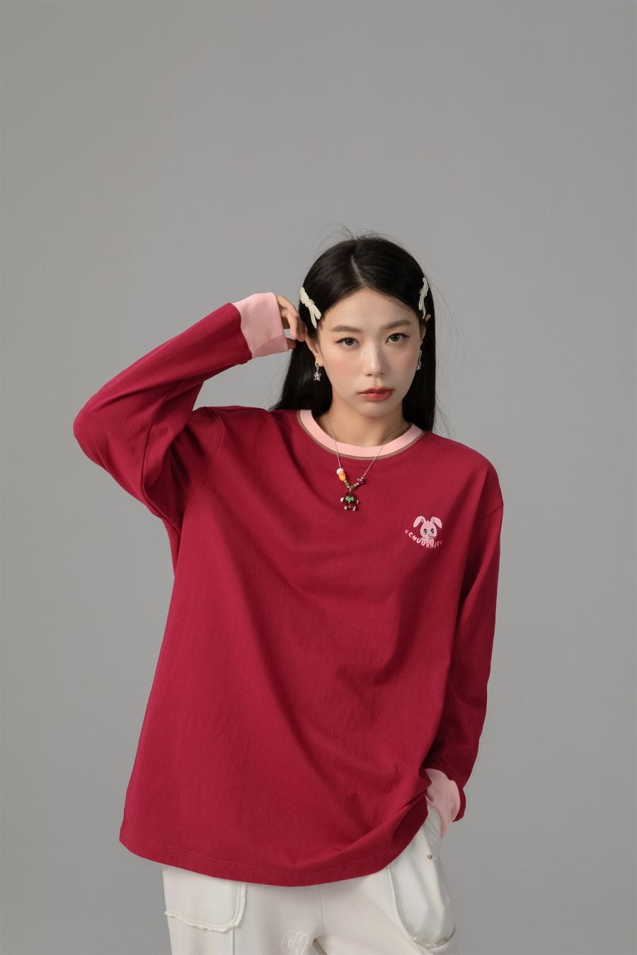 CHUU Retrograde Round Neck Sweater