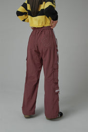 Chuu Lettering Two Way Leg Wide Cargo Pants